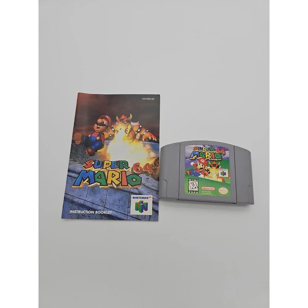 Super Mario 64 (Nintendo 64, 1996) N64 Authentic Cartridge with Manual Tested